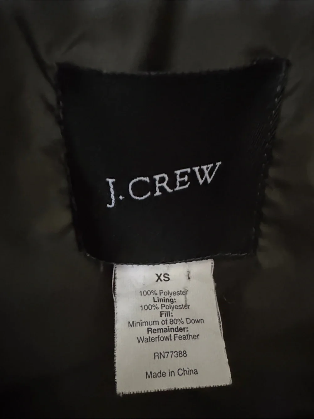 J. Crew Olive Quilted Puffer Vest